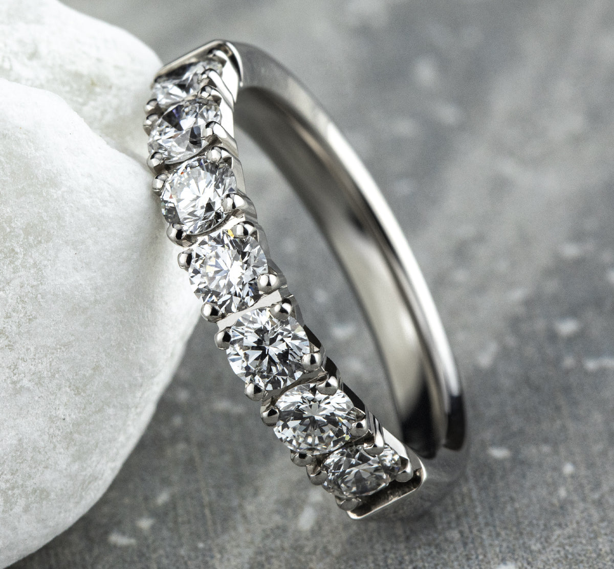 THE ANGEL 3.5mm 14K White Benchmark men's wedding band