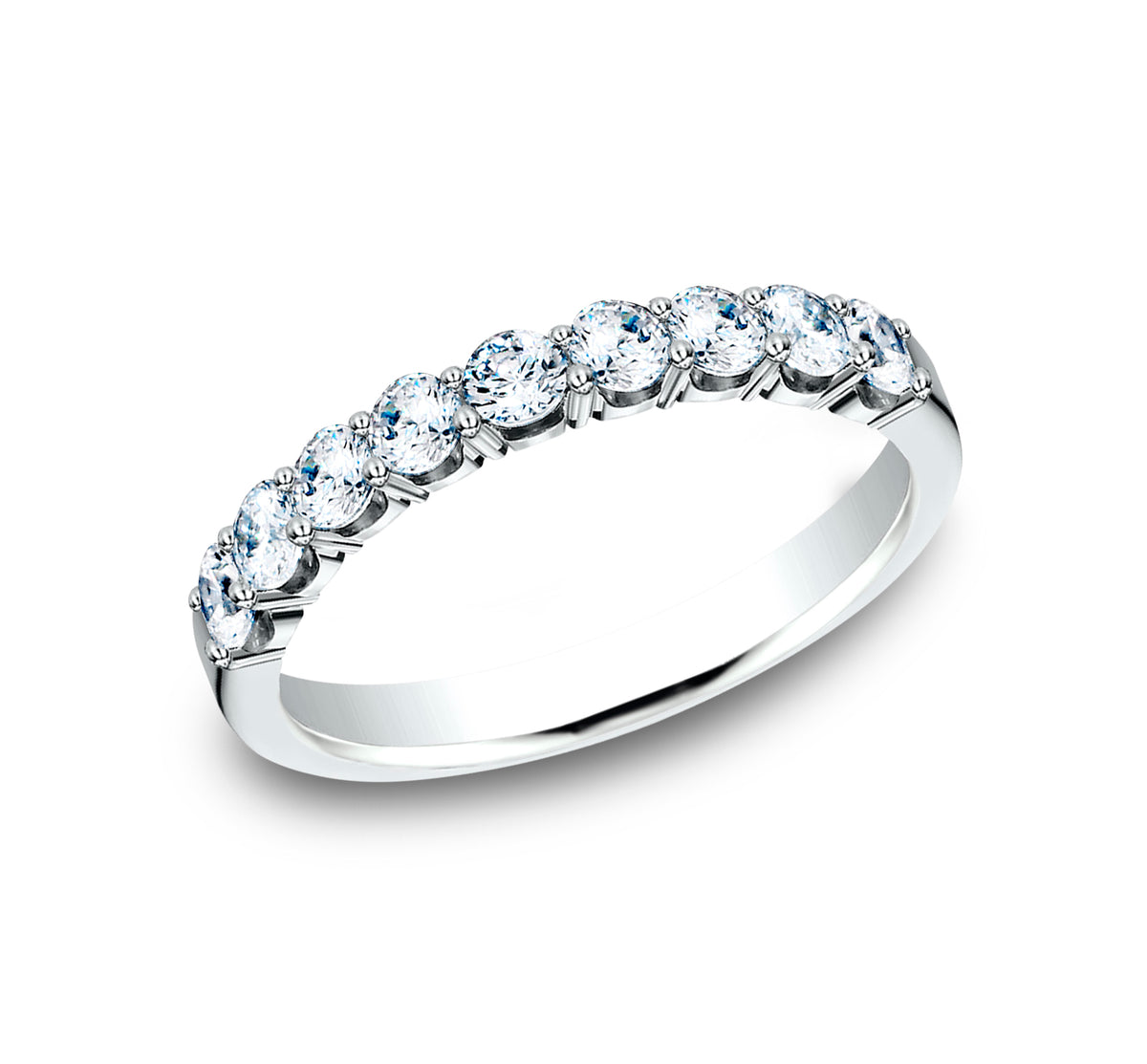 THE LENA 3mm 14K White Benchmark men's wedding band