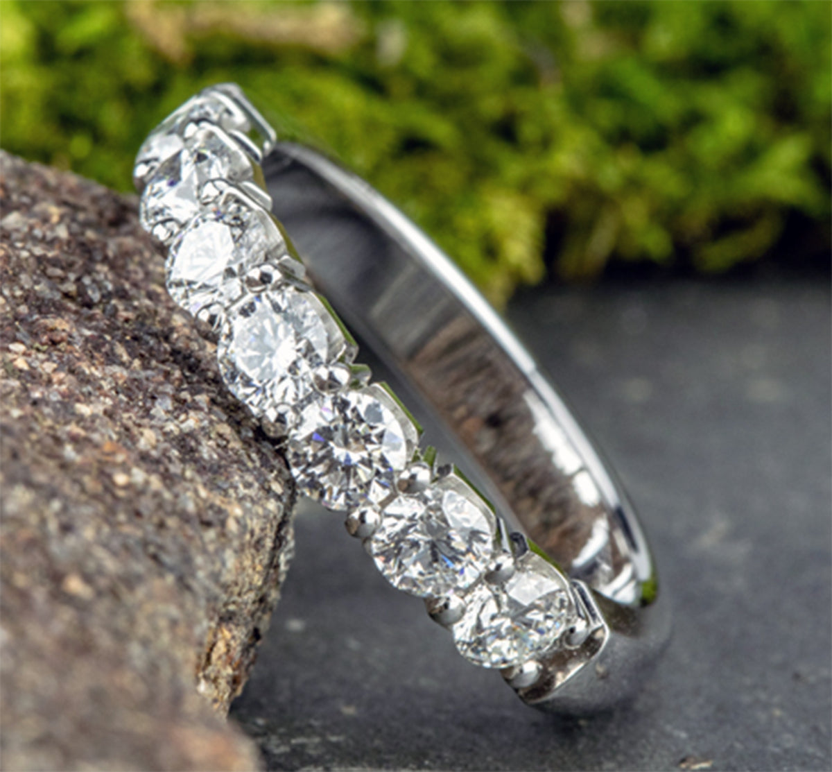 THE SERENA 3mm 14K White Benchmark men's wedding band