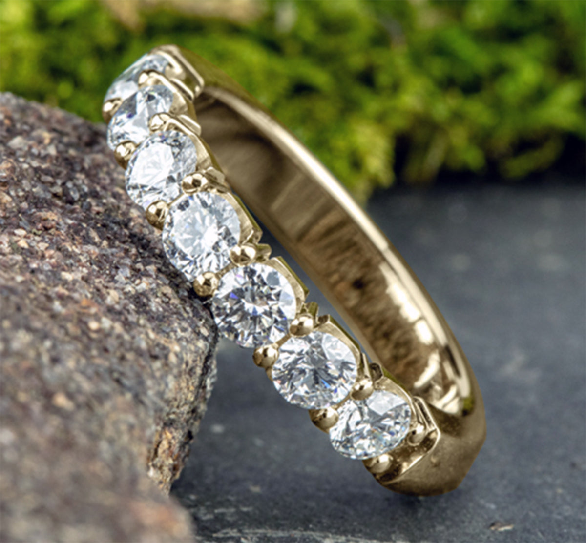 THE SERENA 3mm 14K Yellow Benchmark men's wedding band