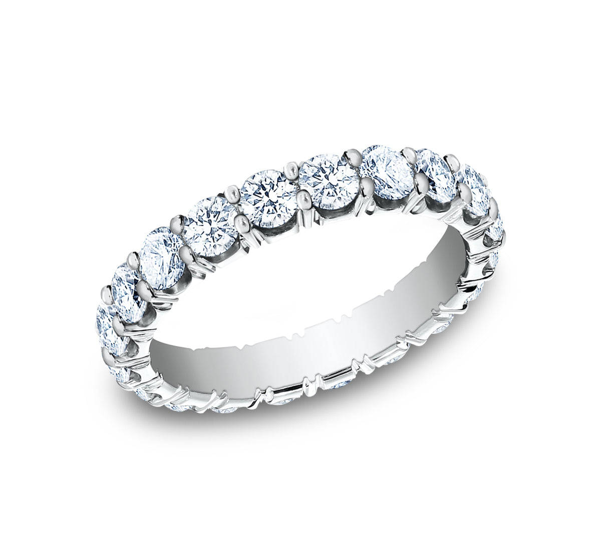 THE GEMMA 3mm 14K White Benchmark men's wedding band