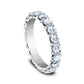 THE GEMMA 3mm 14K White Benchmark men's wedding band