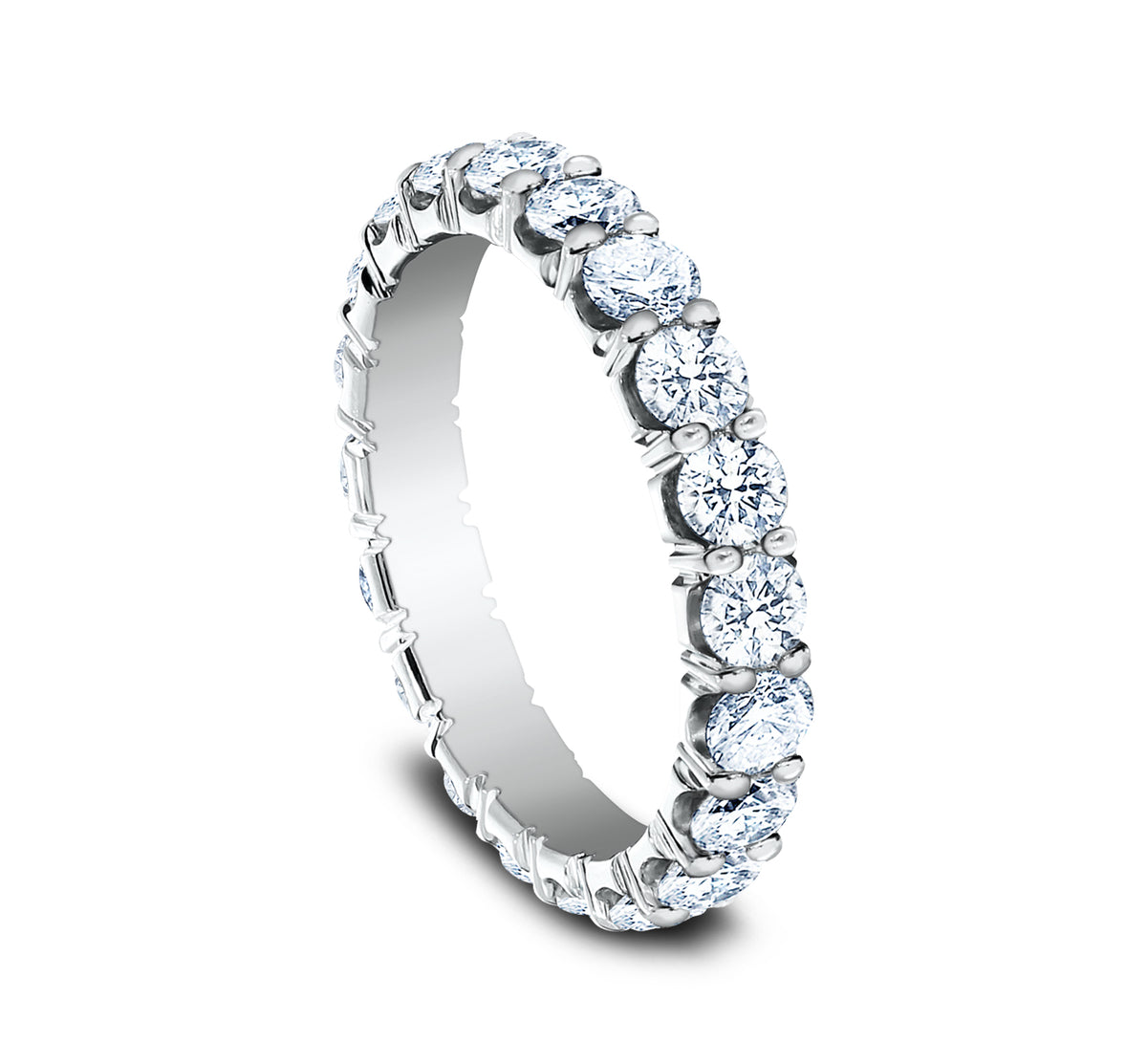 THE GEMMA 3mm 14K White Benchmark men's wedding band