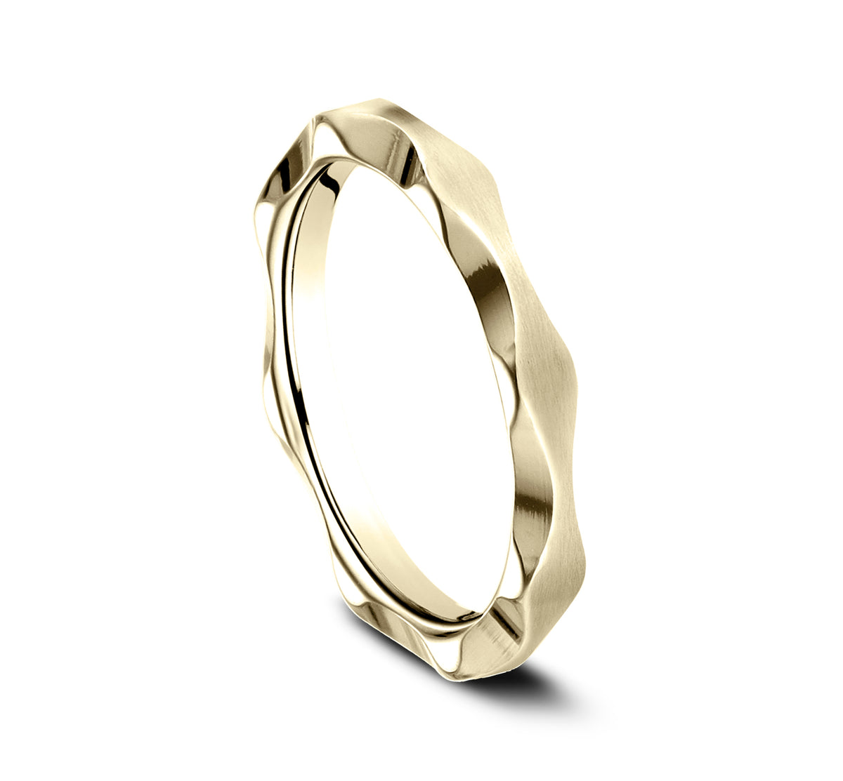 THE STAR 2.5mm 14K Yellow Benchmark men's wedding band