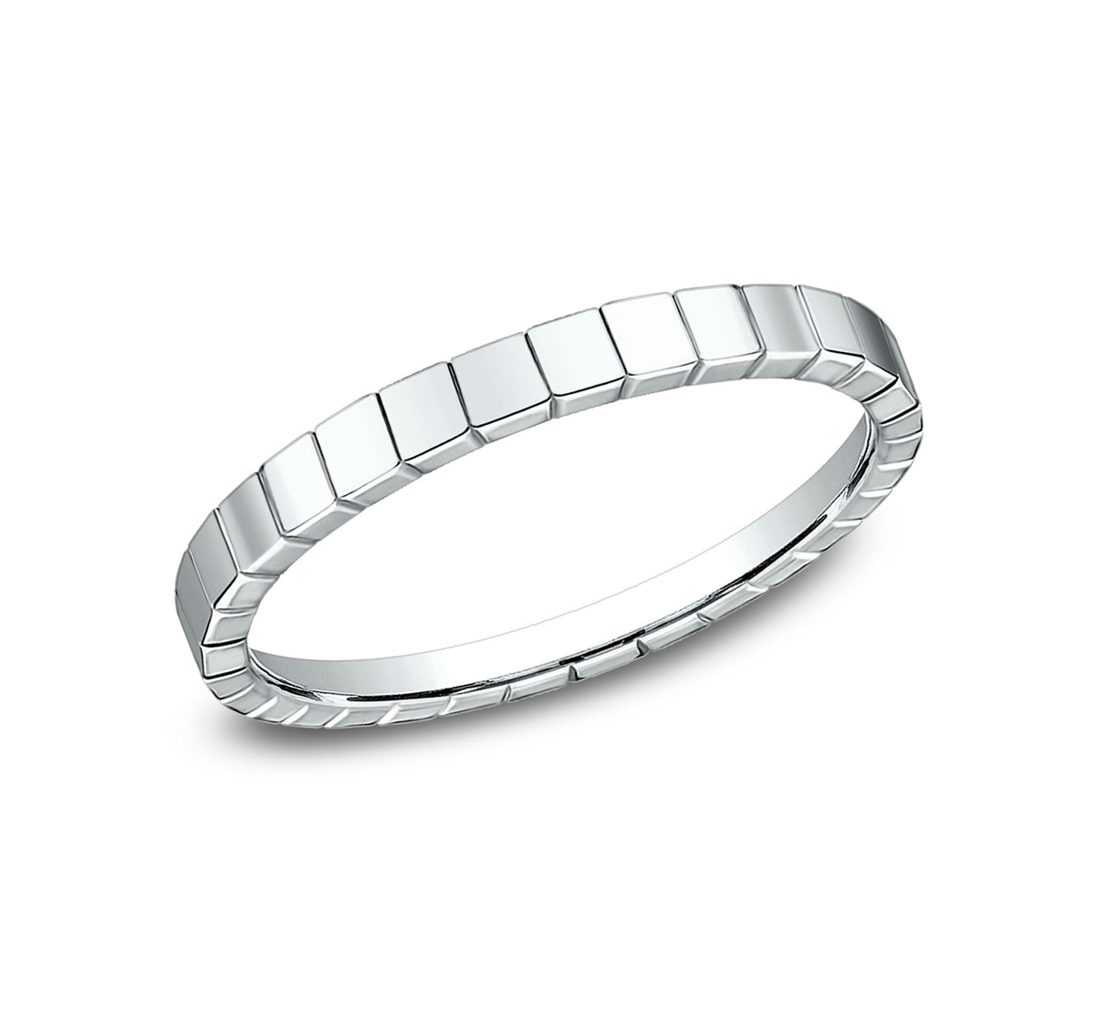THE CREATOR 2mm 14K White Benchmark men's wedding band