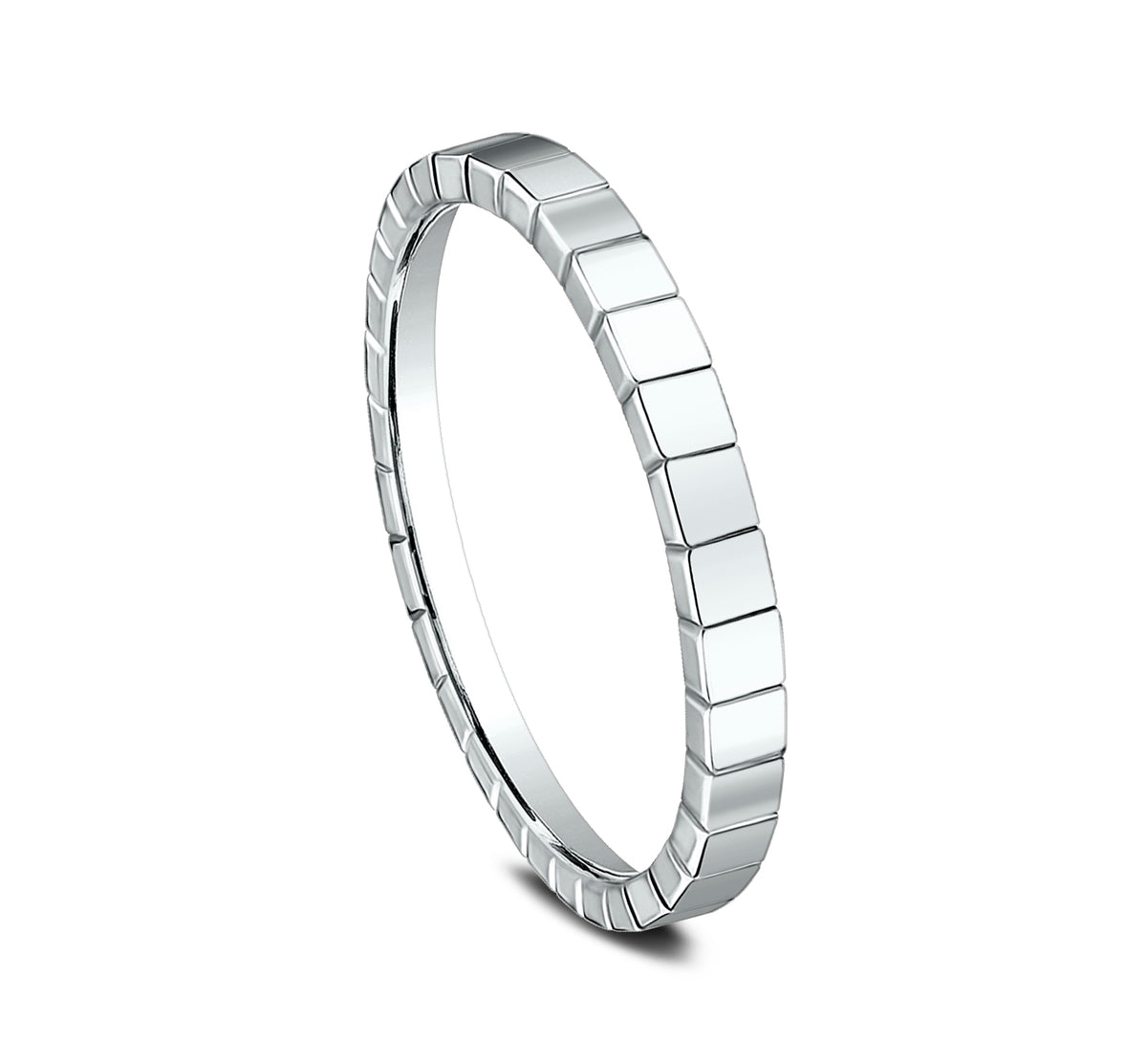 THE CREATOR 2mm 14K White Benchmark men's wedding band