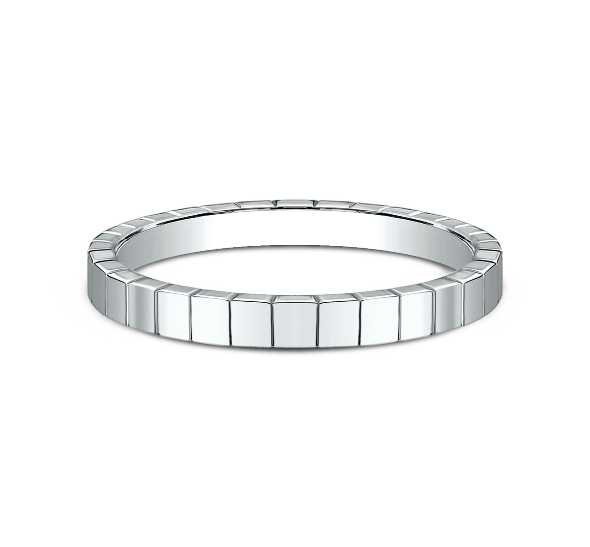THE CREATOR 2mm 14K White Benchmark men's wedding band