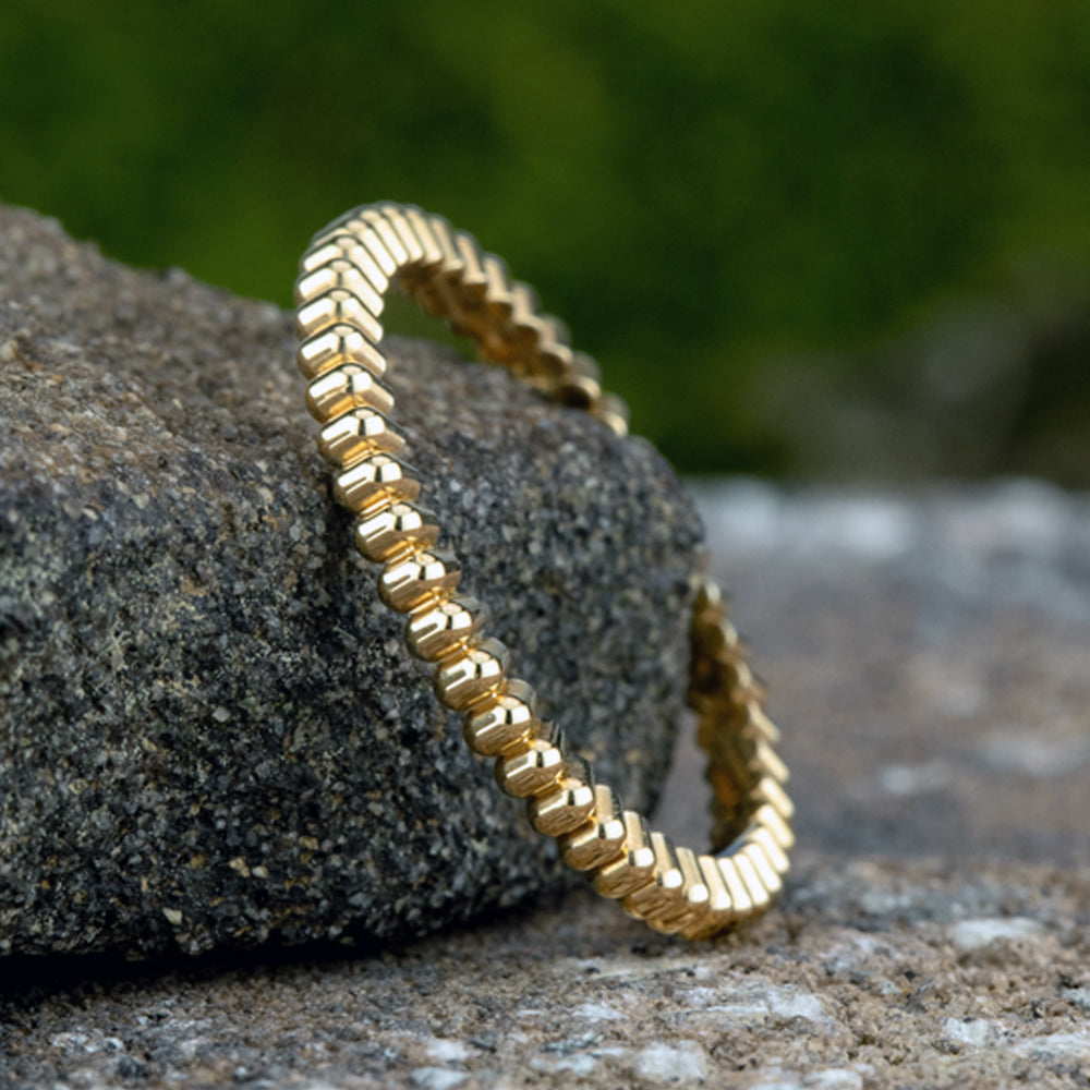 THE INNOVATOR 2mm 14K Yellow Benchmark men's wedding band