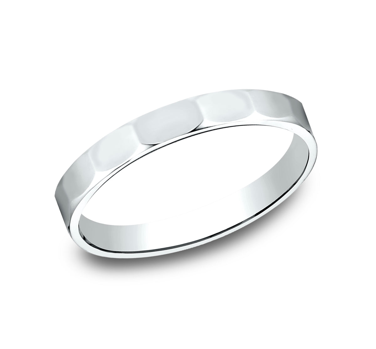 THE FASHIONISTA 2mm 14K White Benchmark men's wedding band