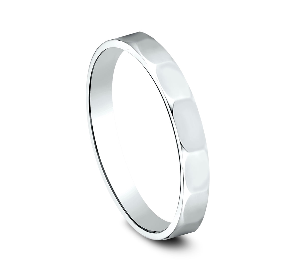 THE FASHIONISTA 2mm 14K White Benchmark men's wedding band