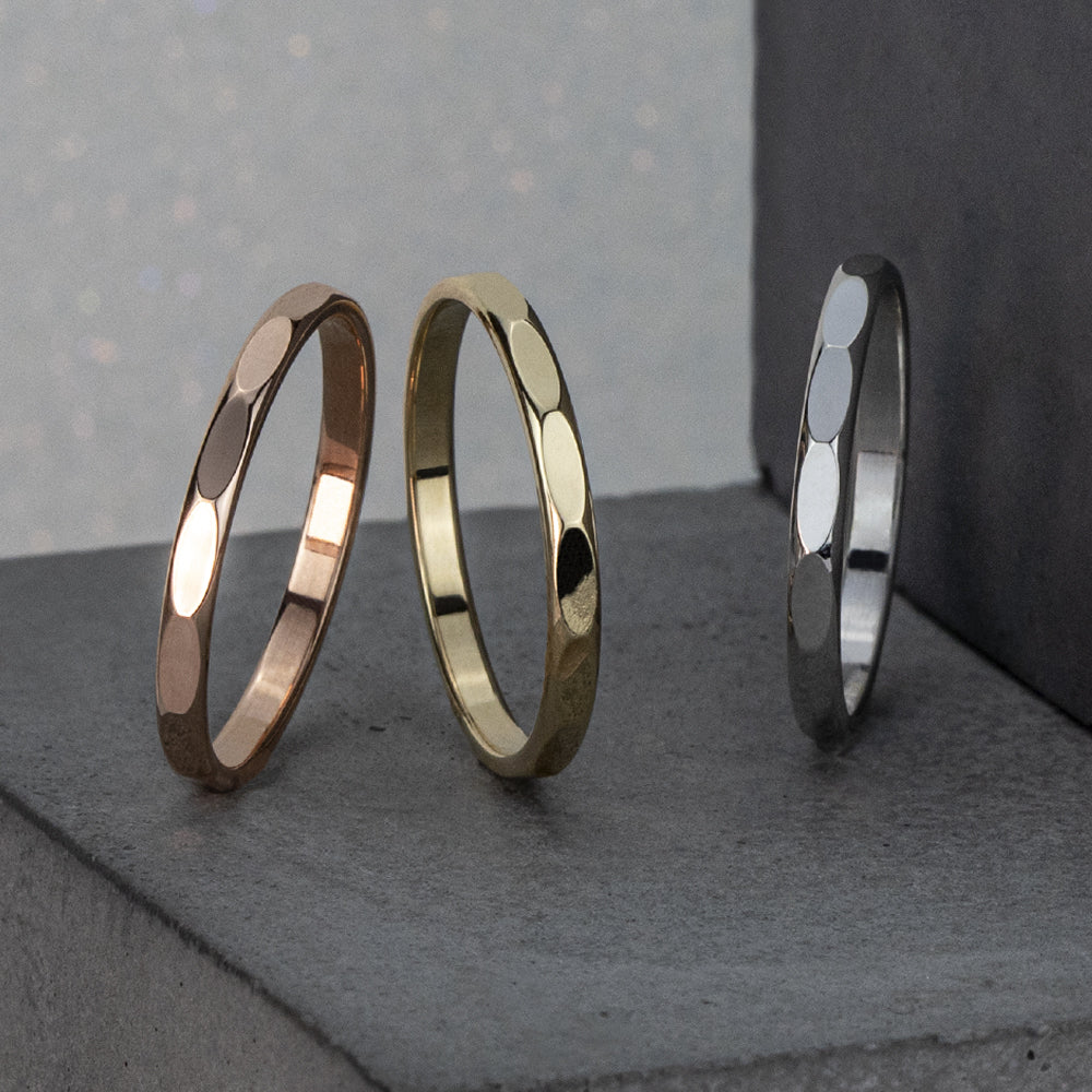 THE FASHIONISTA 2mm 14K White Benchmark men's wedding band