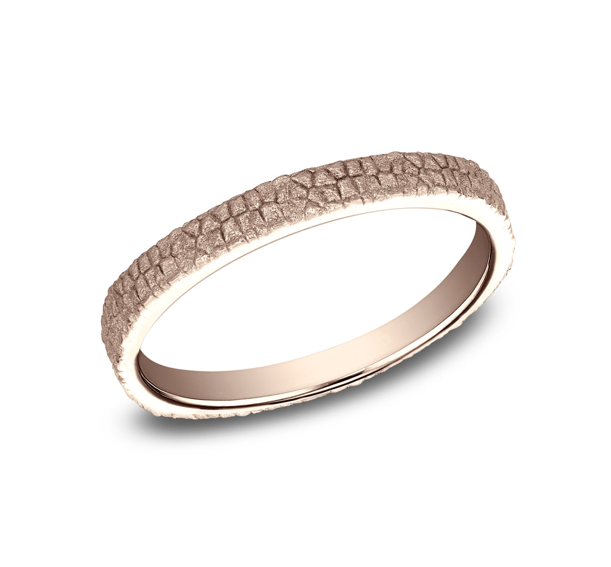 THE ALESSA 2.5mm 14K Rose Benchmark men's wedding band
