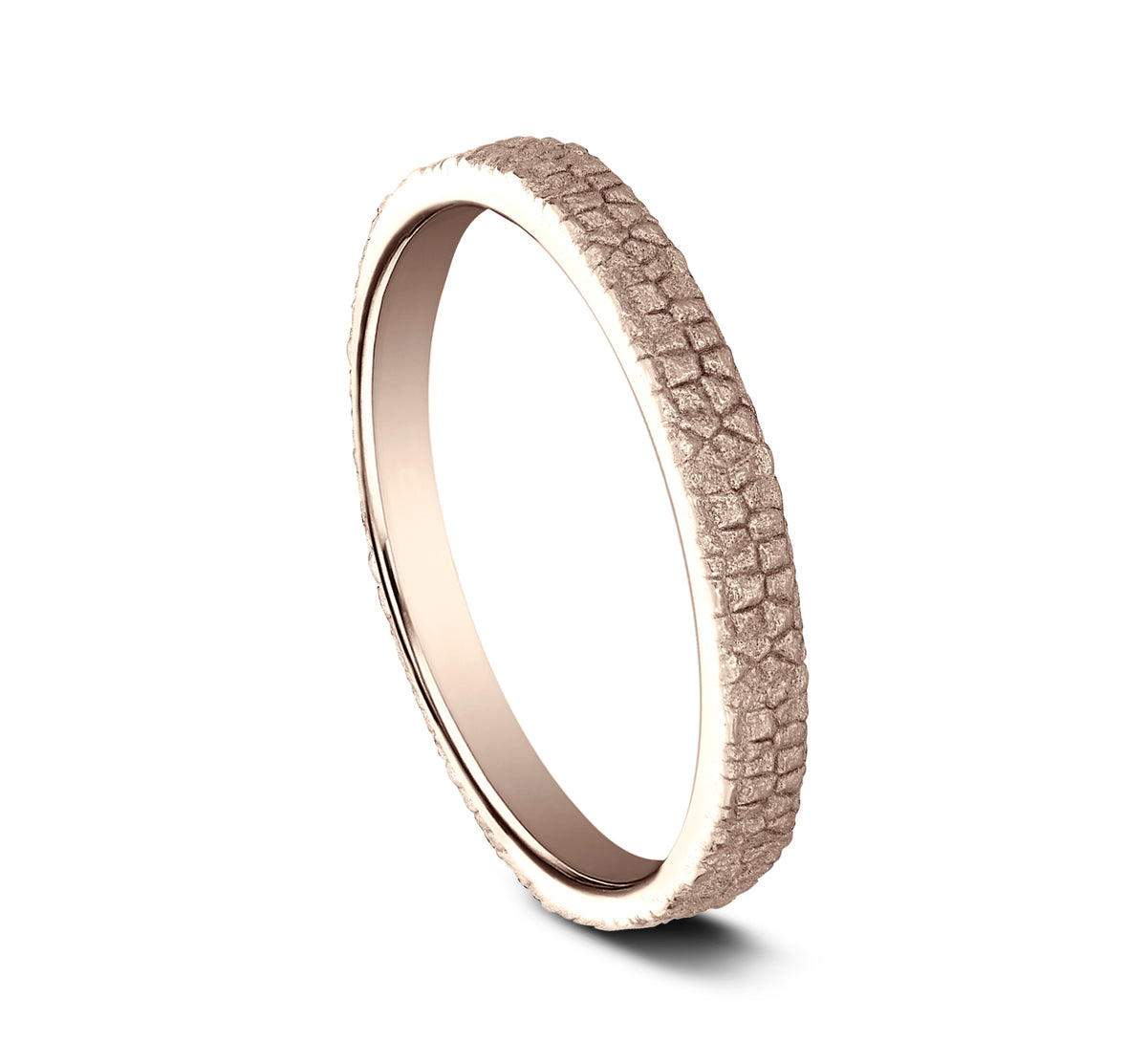 THE ALESSA 2.5mm 14K Rose Benchmark men's wedding band