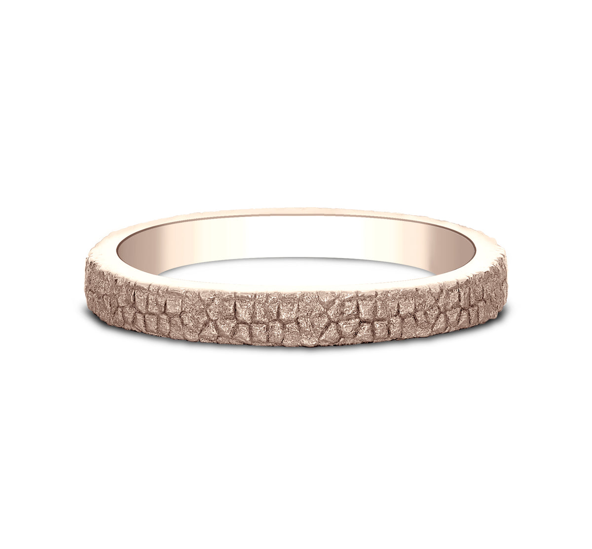 THE ALESSA 2.5mm 14K Rose Benchmark men's wedding band