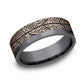 THE OZARK 7mm 14K Rose/Tantalum Dark Benchmark men's wedding band