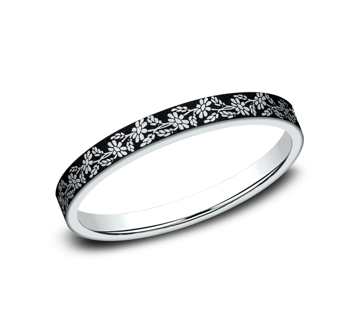 THE BLOSSOM 2.5mm 14K White Benchmark men's wedding band