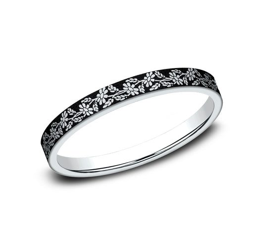 THE BLOSSOM 2.5mm 14K White Benchmark men's wedding band