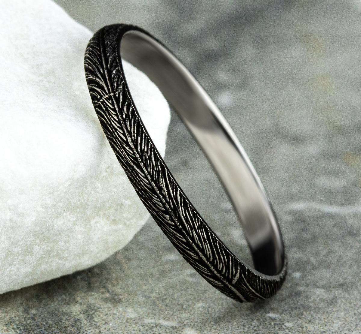 THE OLIVIA 2.5mm 14K White Benchmark men's wedding band