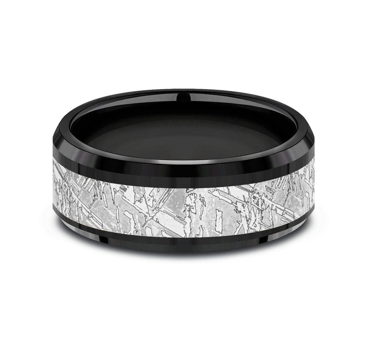 THE MATRIX 8mm Black Titanium/Tantalum Grey Benchmark men's wedding band