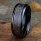 THE ROYAL 8mm Black Titanium/Tantalum Grey Benchmark men's wedding band