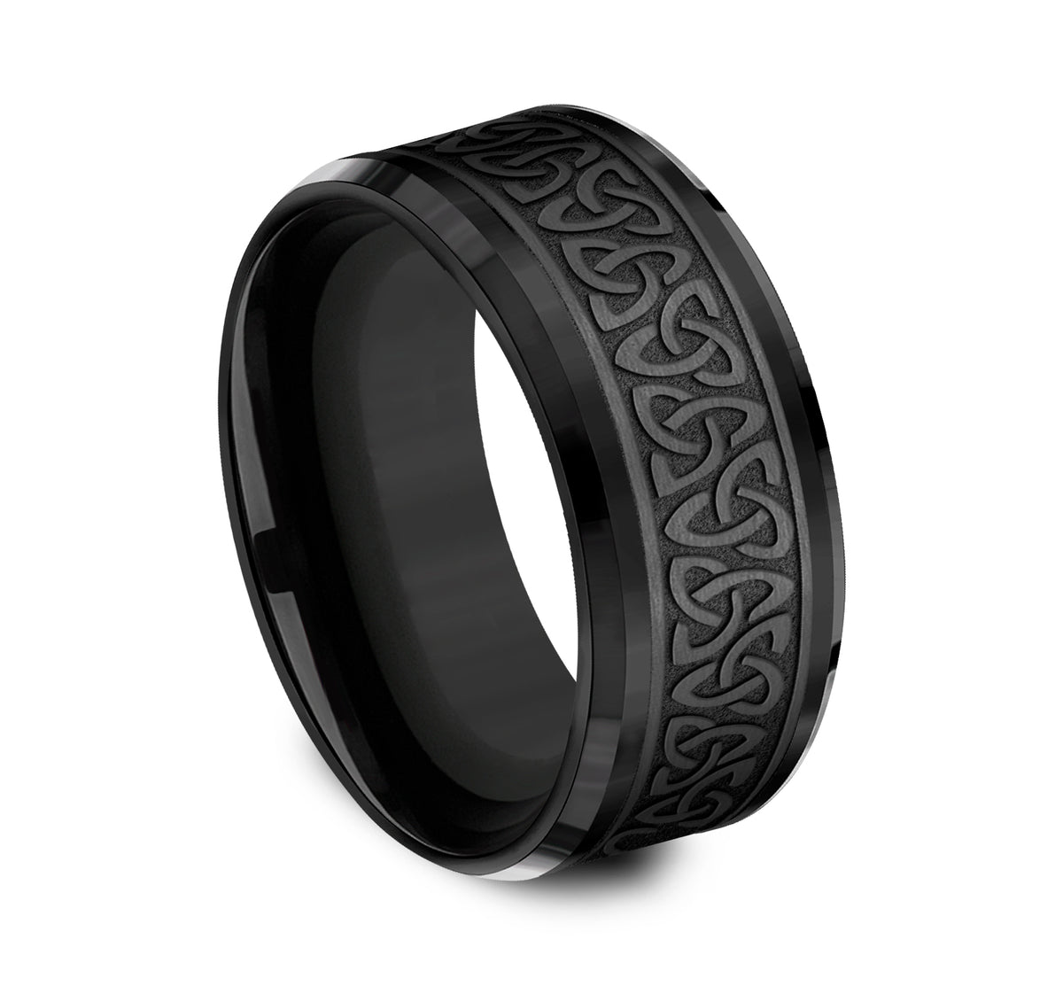 THE GALWAY 9mm Black Titanium Benchmark men's wedding band