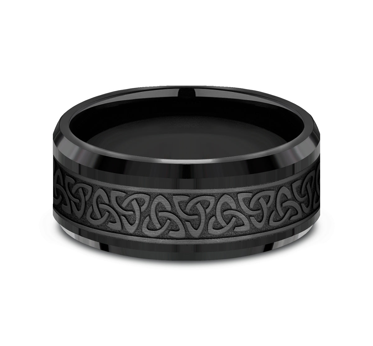 THE GALWAY 9mm Black Titanium Benchmark men's wedding band
