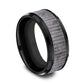 THE ALDER 9mm Black Titanium/Tantalum Grey Benchmark men's wedding band