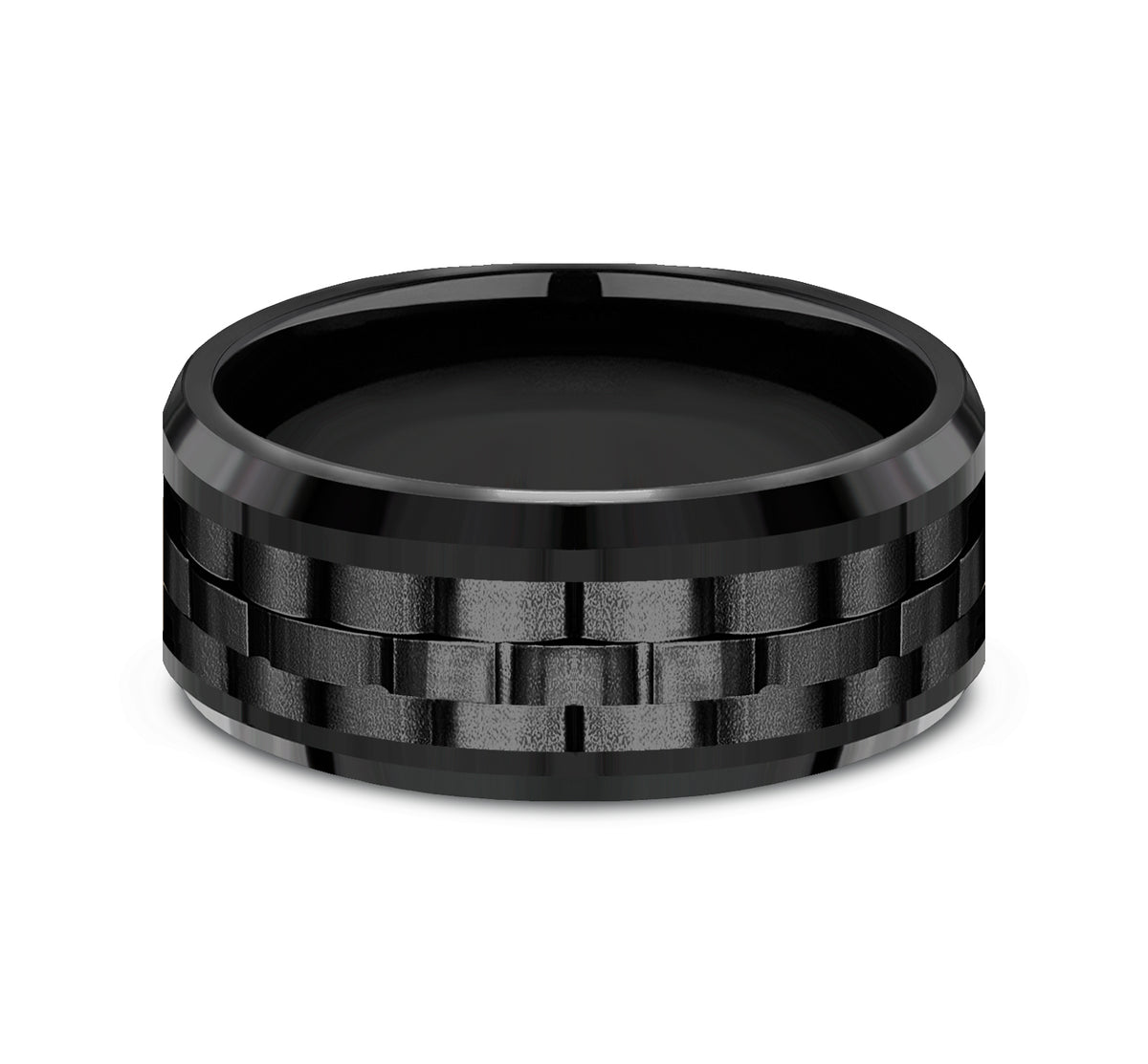 THE AVIATOR 9mm Black Titanium Benchmark men's wedding band