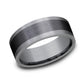 THE DUKE 8mm Tantalum Grey/Black Titanium Benchmark men's wedding band
