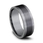 THE DUKE 8mm Tantalum Grey/Black Titanium Benchmark men's wedding band