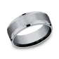 THE DUKE 8mm Tantalum Grey Benchmark men's wedding band
