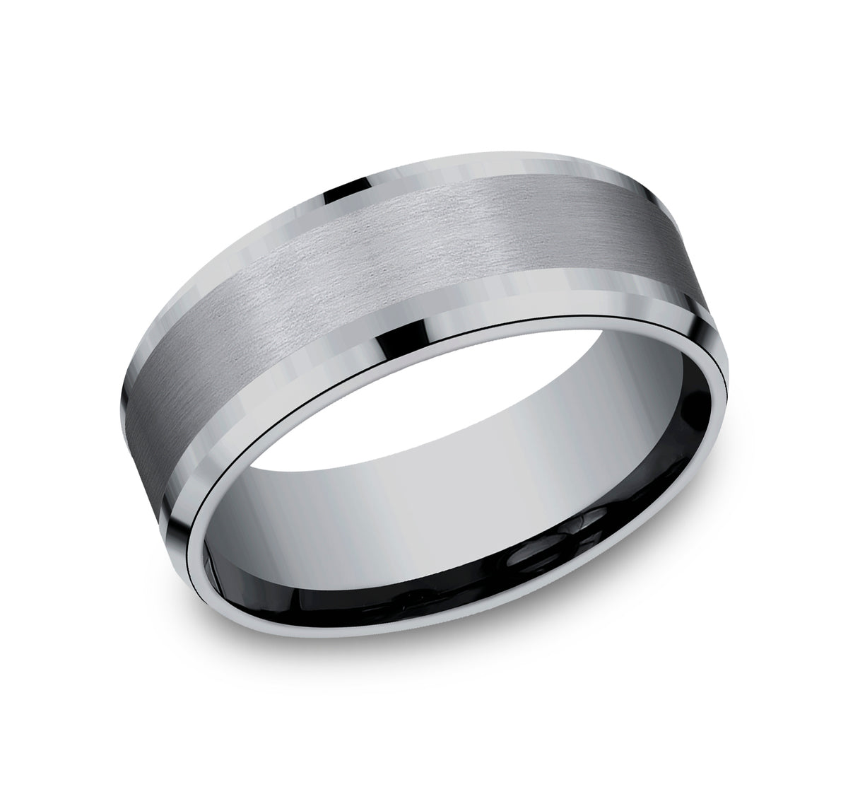 THE DUKE 8mm Tantalum Grey Benchmark men's wedding band