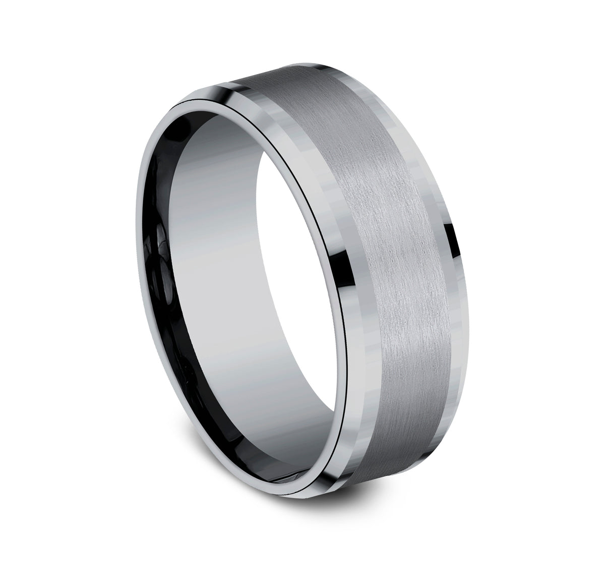THE DUKE 8mm Tantalum Grey Benchmark men's wedding band