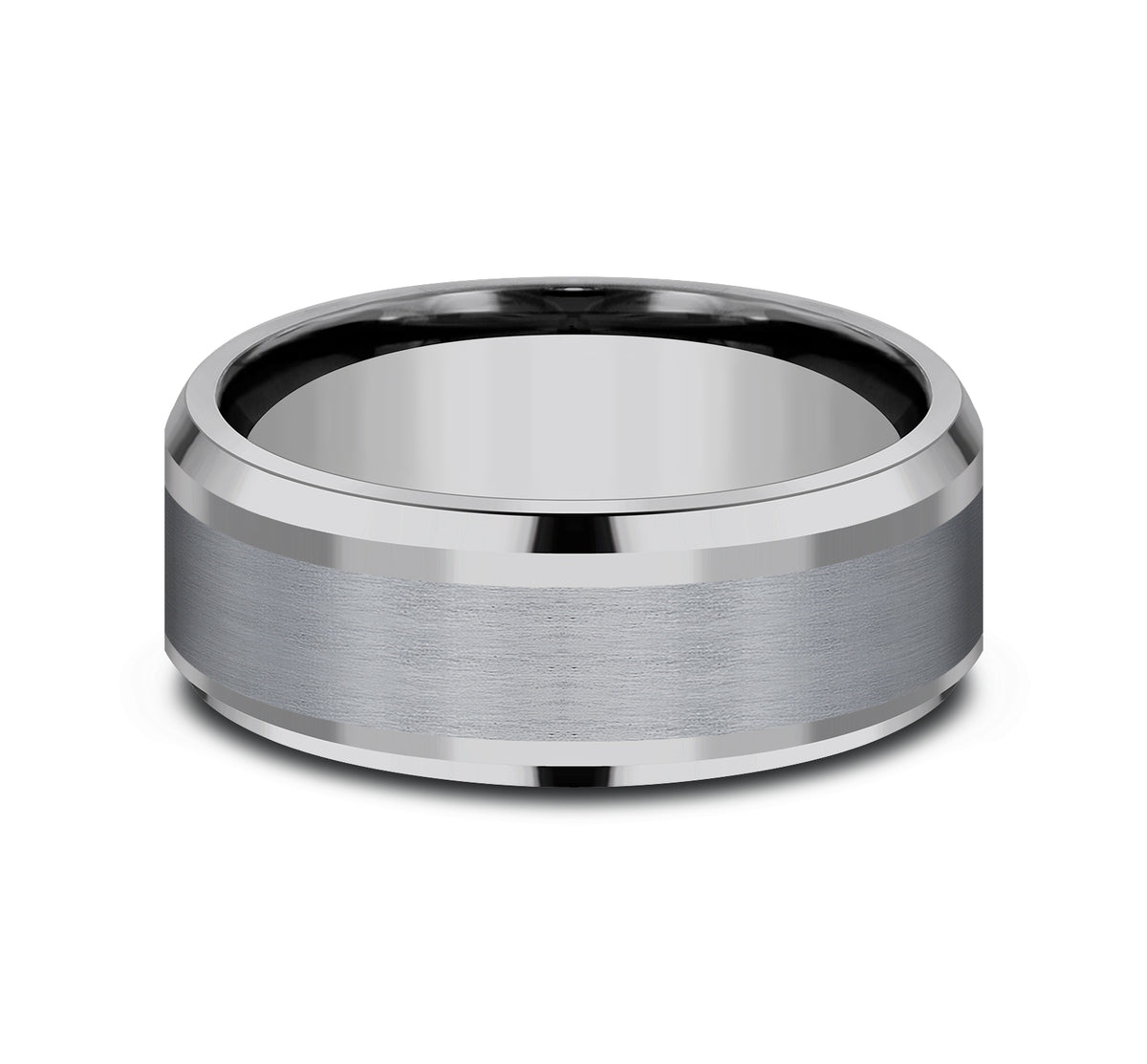 THE DUKE 8mm Tantalum Grey Benchmark men's wedding band