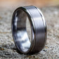 THE DUKE 8mm Tantalum Grey Benchmark men's wedding band