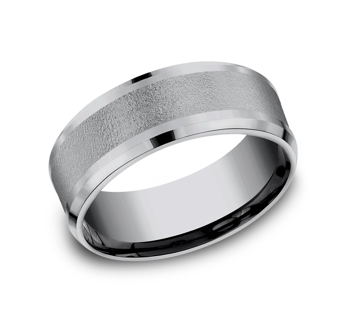 THE ADMIRAL 8mm Tantalum Grey Benchmark men's wedding band