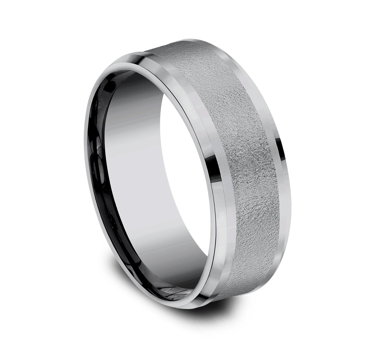 THE ADMIRAL 8mm Tantalum Grey Benchmark men's wedding band