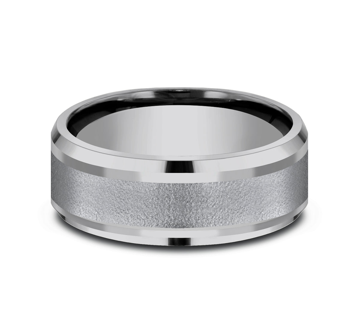 THE ADMIRAL 8mm Tantalum Grey Benchmark men's wedding band
