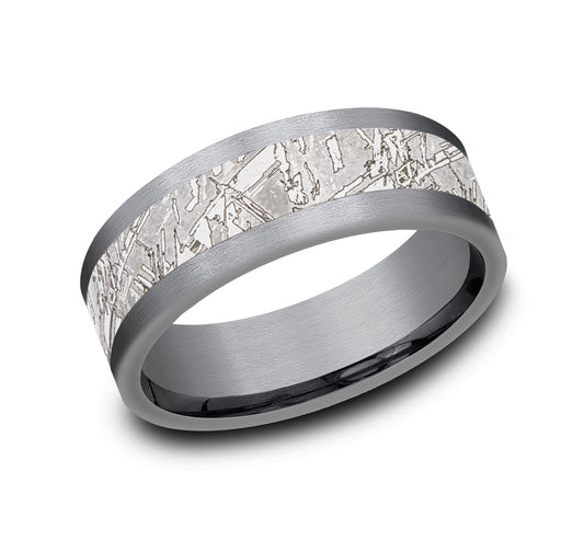 THE MATRIX 8mm Tantalum Grey Benchmark men's wedding band