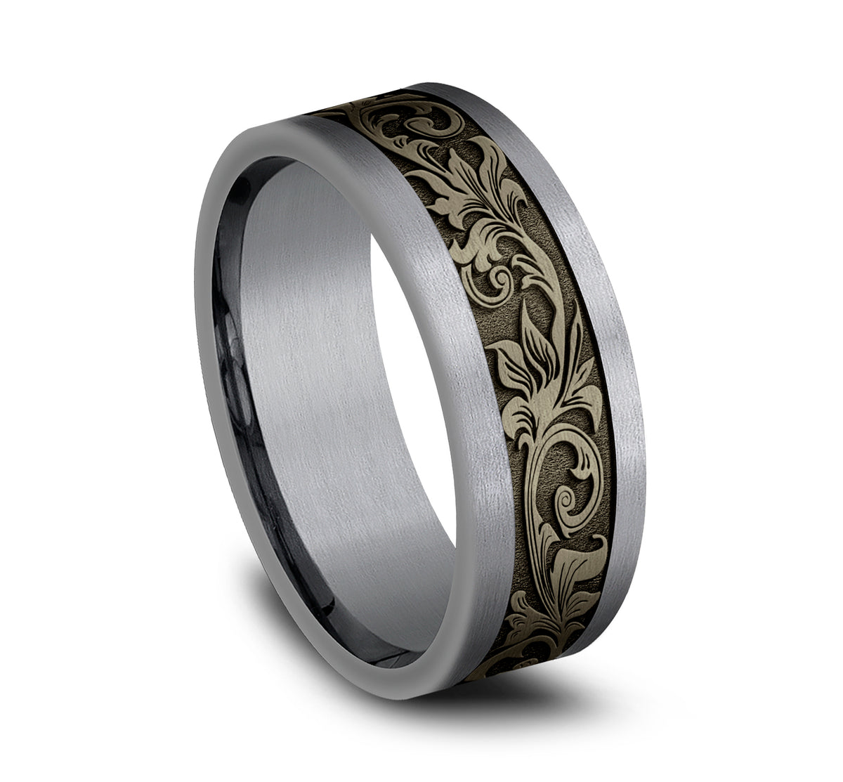 THE ROYAL 8mm Tantalum Grey/Bronze Benchmark men's wedding band