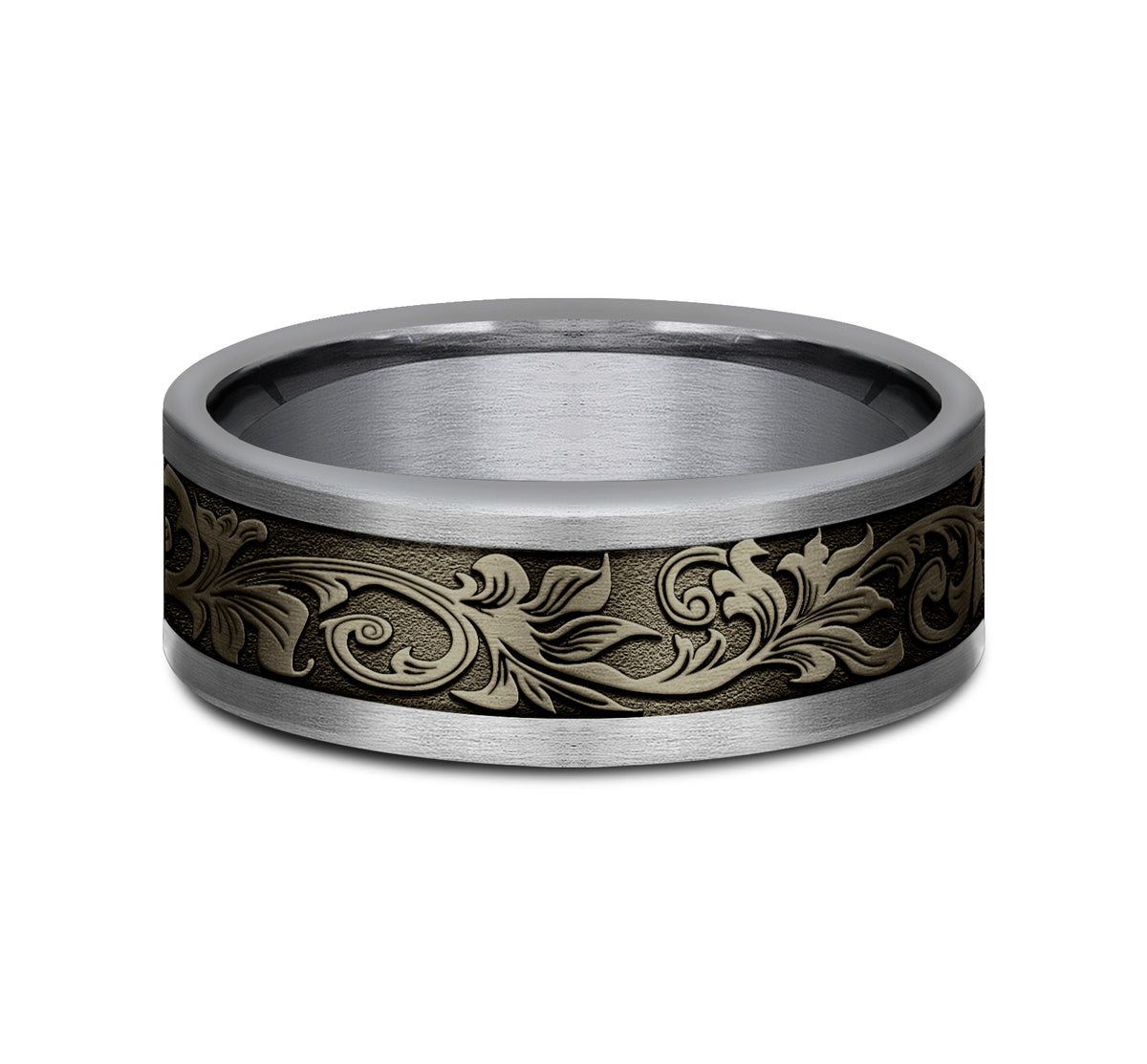 THE ROYAL 8mm Tantalum Grey/Bronze Benchmark men's wedding band