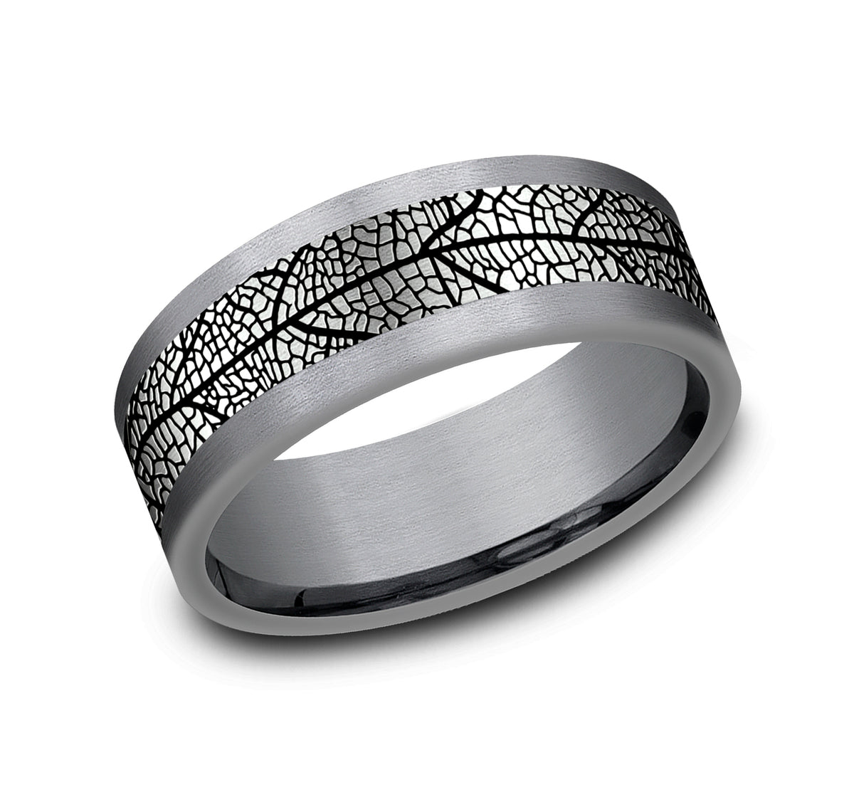 THE BRYCE 8mm Tantalum Grey/Grey-Black Titanium Benchmark men's wedding band