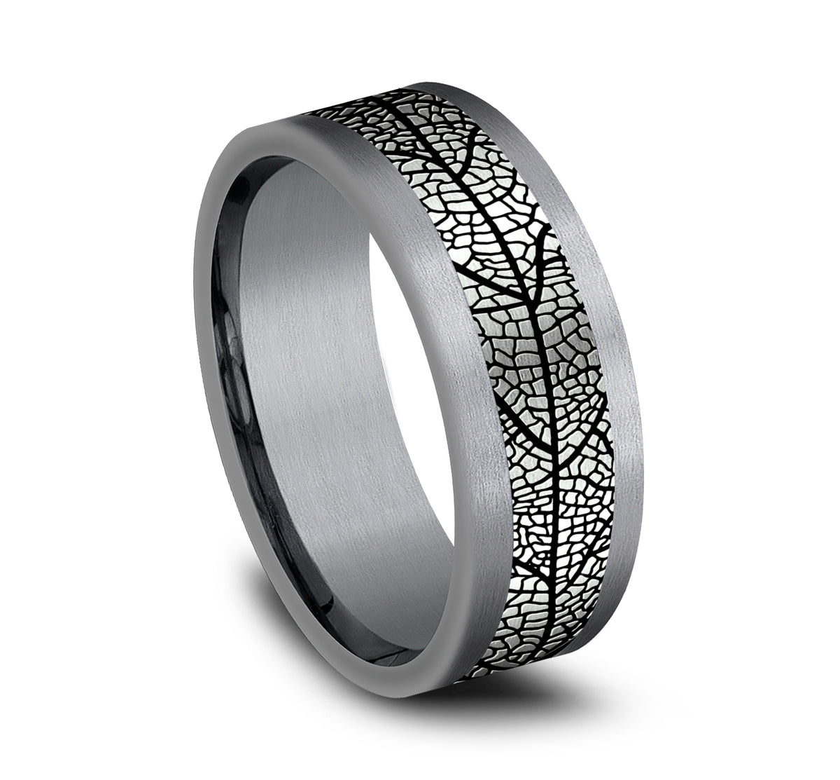 THE BRYCE 8mm Tantalum Grey/Grey-Black Titanium Benchmark men's wedding band