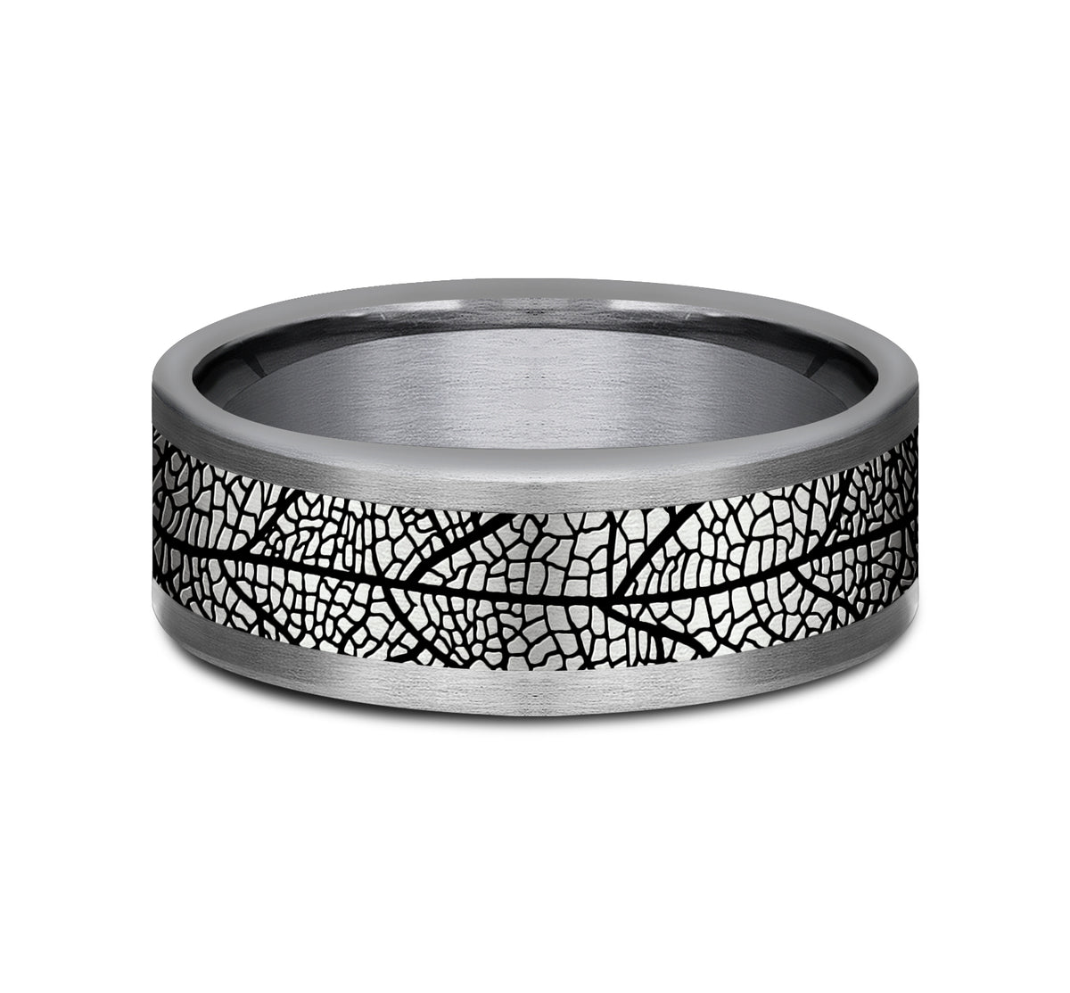 THE BRYCE 8mm Tantalum Grey/Grey-Black Titanium Benchmark men's wedding band