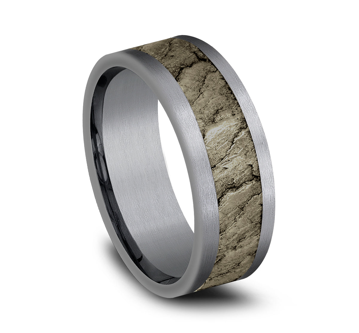 THE VESUVIUS 8mm Tantalum Grey/Bronze Benchmark men's wedding band