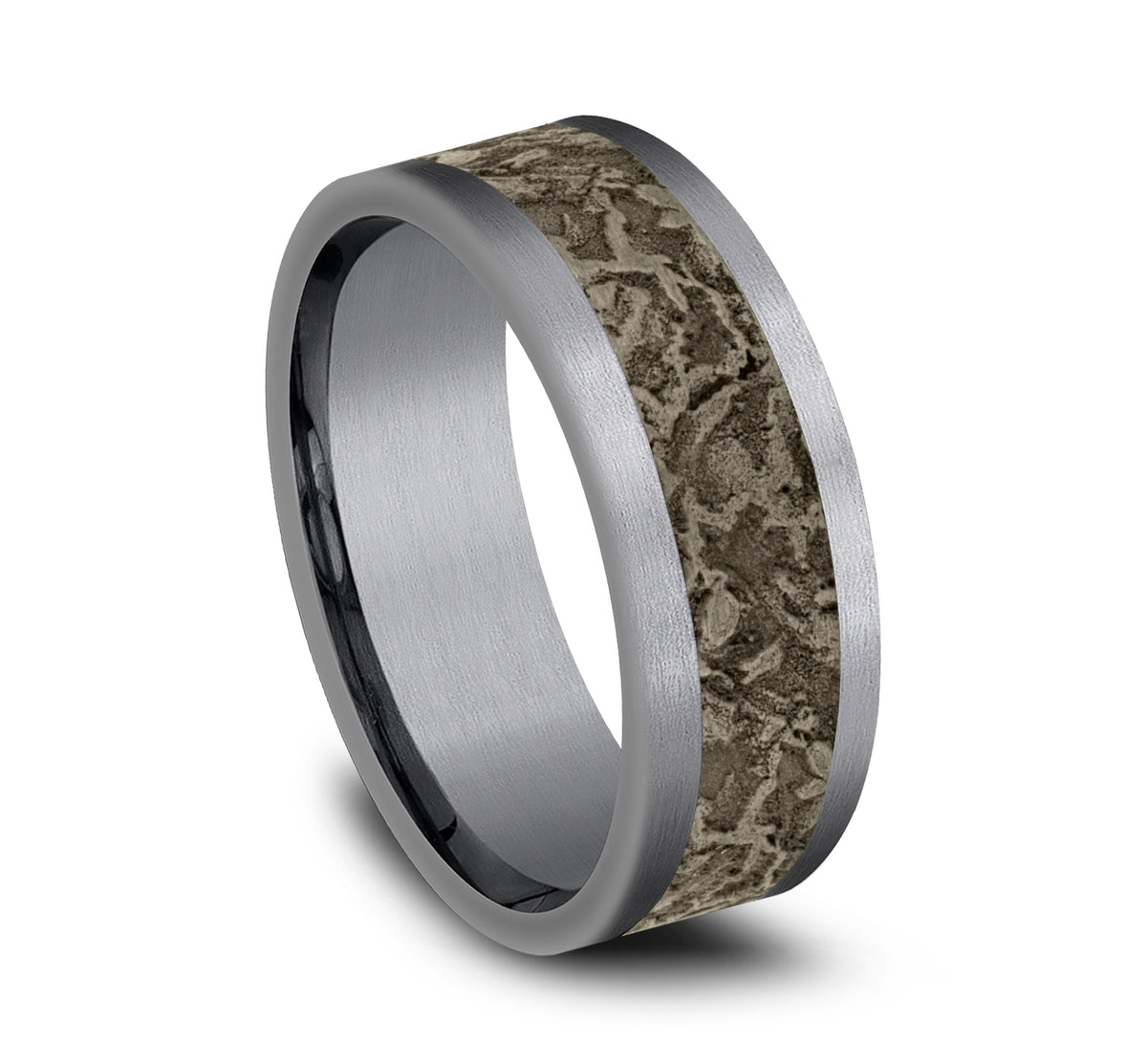 THE EASEL 8mm Tantalum Grey/Bronze Benchmark men's wedding band