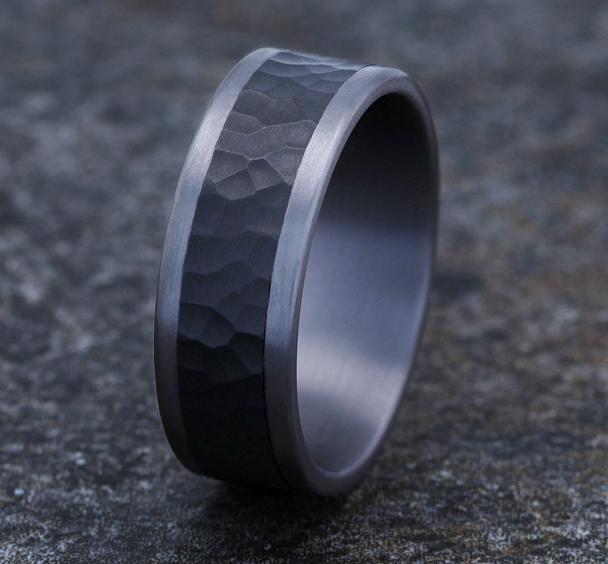THE TURNER 8mm Tantalum Grey/Black Titanium Benchmark men's wedding band