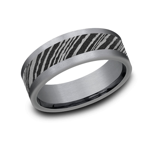 THE BUCK 8mm Tantalum Grey Benchmark men's wedding band