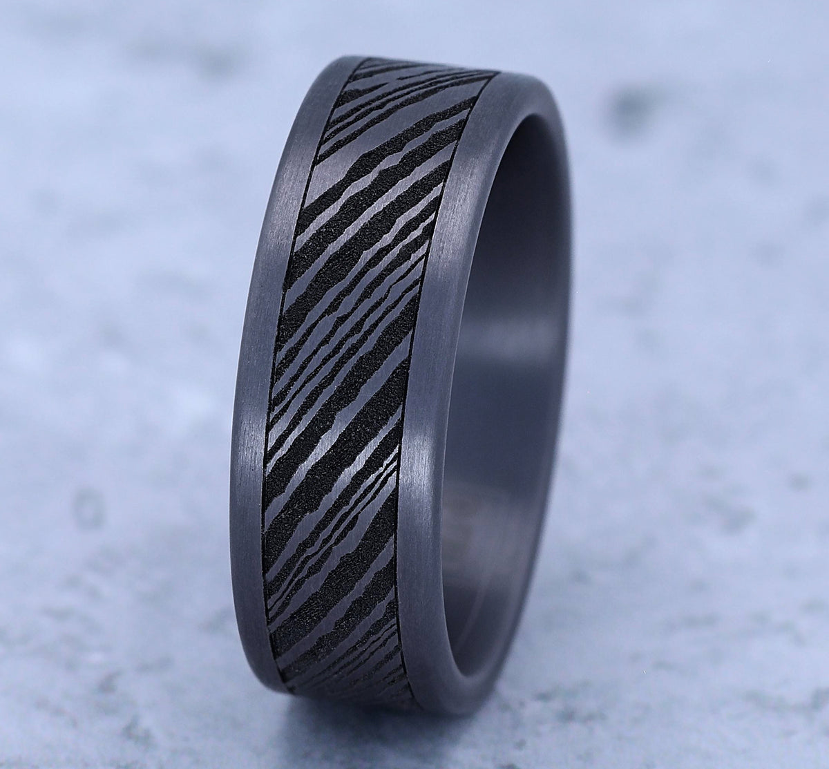 THE BUCK 8mm Tantalum Grey Benchmark men's wedding band