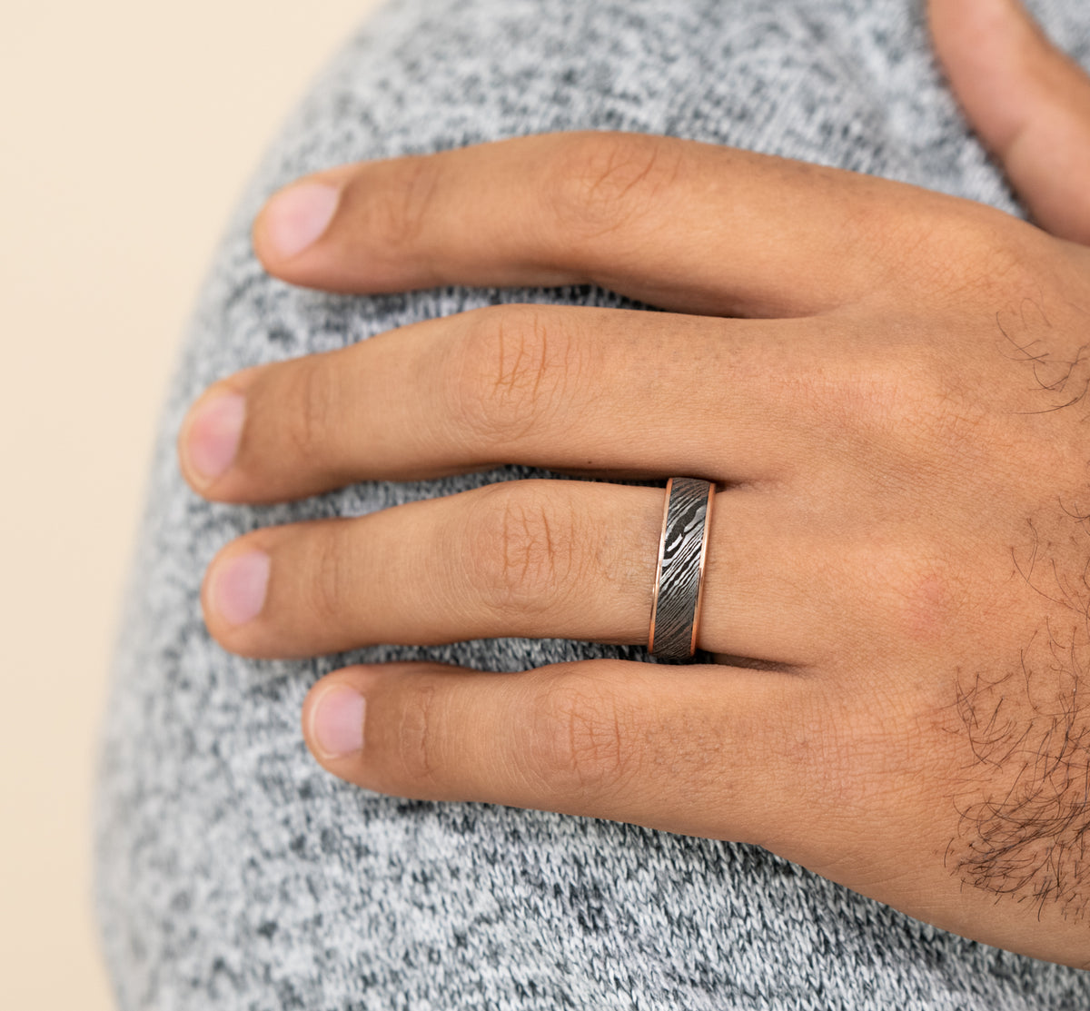 THE BUCK 8mm Tantalum Grey Benchmark men's wedding band